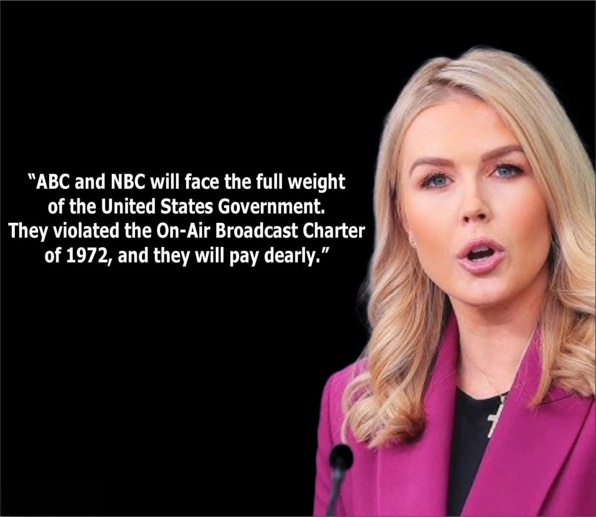 Karoline Leavitt warns ABC and NBC of government penalties for skipping Trump address — related image 1 Karoline Leavitt warns ABC and NBC of government penalties for skipping Trump address — related image 1